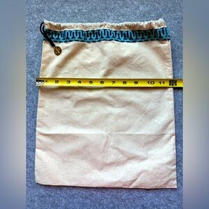 Tory Burch logo linen drawstring dust bag